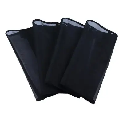 4-Pack Horse Leg Fly Boots - učinkovita zaščita pred komarji, zračna in lahka Black