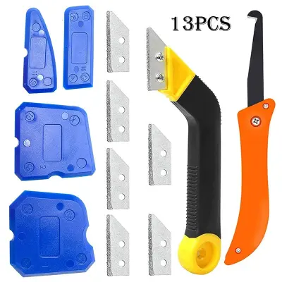 Komplet 13 orodij za odstranjevanje fug z ABS in nerjavečega jekla