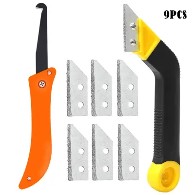 9-Delni Set Orodij za Odstranjevanje Fug – Komplet za Čiščenje Tal, Oken in Fug