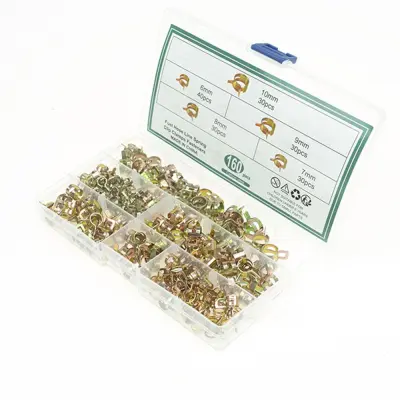 160 kosov Komplet vzmetnih objemk za cevi - Pocinkano jeklo