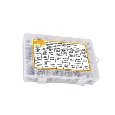 1255 Kosov Komplet Vijakov in Matic s Šestrobo Glavo - Nerjaveče Jeklo 304