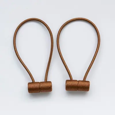 Magnetni držalniki zaves, držala za okenske zavese brez vrtanja (komplet 2) LightBrown