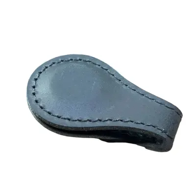 Ročno izdelan usnjen magnetni zaznamek - označevalnik strani v vintage stilu Black