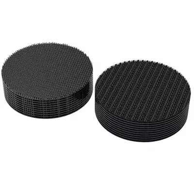 Črne samolepilne pike z ježkom - 50 mm okrogli lepljivi pritrdilni elementi, 20 parov