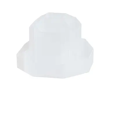 Plastični organizator za pisala velike kapacitete za pisarniško in študentsko mizo Transparent+White