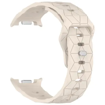 Združljiv s Samsung Galaxy Watch8/Watch8 Classic silikonski pašček z nogometno teksturo Starlight