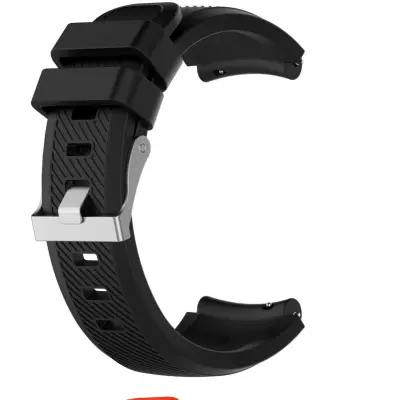 Združljiv s Samsung Gear S3 Silikonski pašček za uro - Udobje in vzdržljivost Black 20 mm