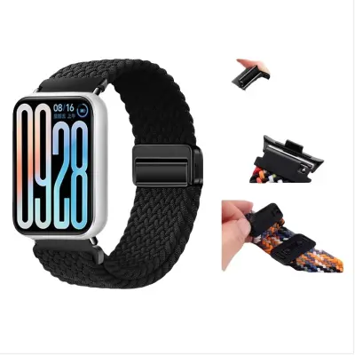 Kompatibilen z Xiaomi 8 Pro pletenim magnetnim paščkom za uro Black