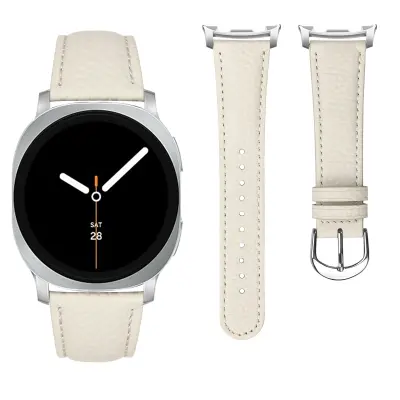 Kompatibilno z Samsung Galaxy Watch8/Classic Usnjen Pas z Litchi Vzorec Apricot