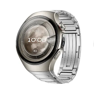 Kompatibilno s HUAWEI WATCH5 titanovo kovinsko zapestnico za uro Silver 42 mm
