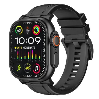 Pašček za Apple Watch s patentom EU za serije 1-9, SE in Ultra Black