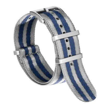 Najlonska pašček za uro, združljiva z Omega Tissot Mido Seamaster 300 Grey 18 mm