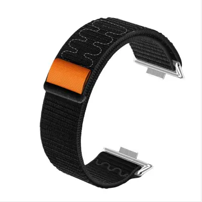 Eleganten športni pašček iz najlonske zanke za Huawei Watch Fit 4/3 Black