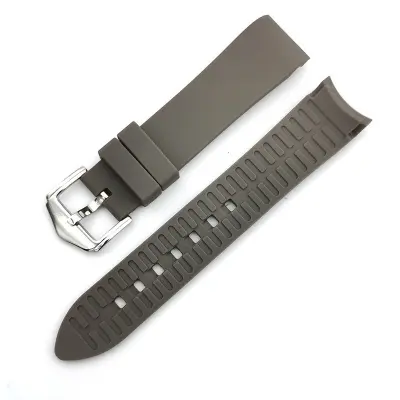 Univerzalni silikonski pašček za pametno uro z ukrivljenim koncem Grey 20 mm