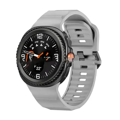 Združljiv s Samsung Galaxy Watch8 Silikonski pašček za uro Grey
