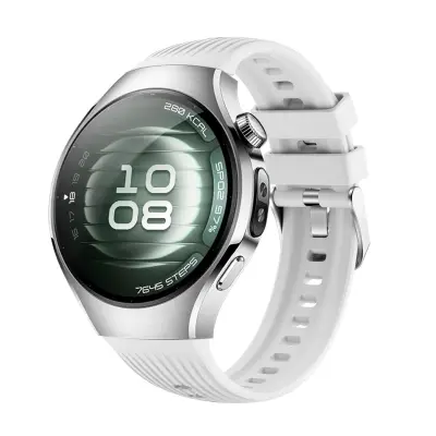 Združljiv s Huawei WATCH5 42MM silikonski pašček - športni pašček White