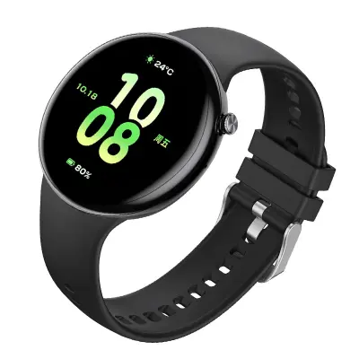 Združljiv z HONOR Watch Fit: Enobarvni silikonski pašček za uro Black