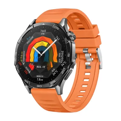 Združljiv s Huawei GT5: Valovit športni pašček za Huawei WATCH GT5 Orange