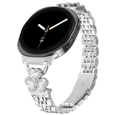 Združljiv s Samsung Watch Ultra/Ultra 2025 jeklen pašček s srčki in sedmimi kroglicami