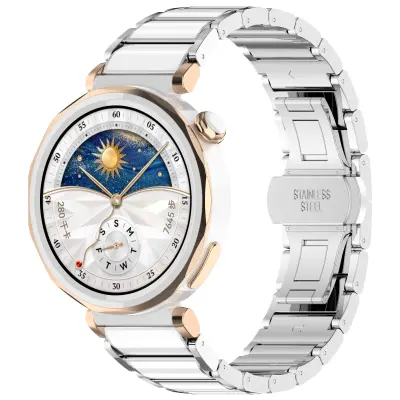 Keramični pašček za Huawei GT5 & GT5 Pro - 18 mm univerzalni Silver