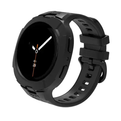 Združljiv s Samsung Galaxy Watch8 Classic TPU športni pas - integrirano ohišje, zračen Black
