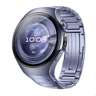 Kompatibilno s HUAWEI WATCH5 titanovo kovinsko zapestnico za uro Purple 46 mm