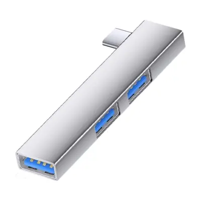 Večvmesniški razširitveni adapter TYPE-C na dvojni USB2.0 + USB3.0 Silver