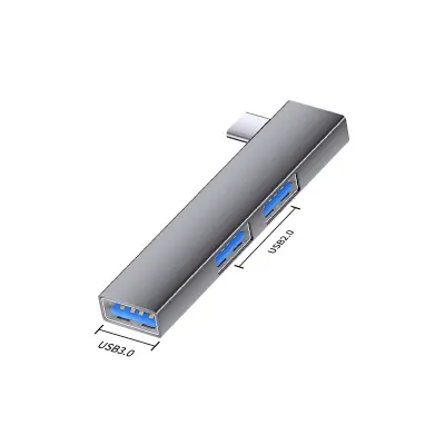 Večvmesniški razširitveni adapter TYPE-C na dvojni USB2.0 + USB3.0 Grey