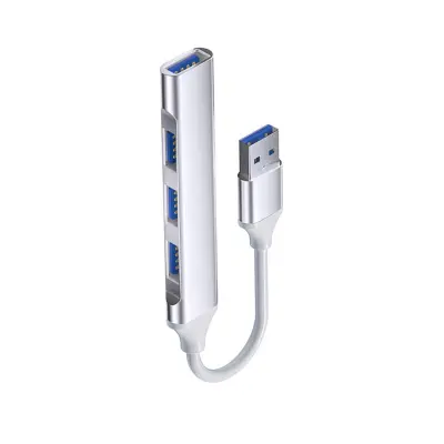 Type-C štiri-vratni pametni razširitveni adapter z USB 2.0 x 4 priključki Silver