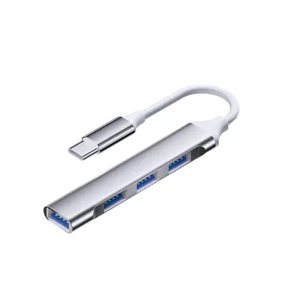 Type-C štiri-vratni pametni razširitveni adapter z USB 2.0 x4 priključki Grey