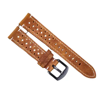 Vintage Usnje Crazy Horse Univerzalni Pas za Pametne Ure - Hitra Sprostitev Brown 24 mm