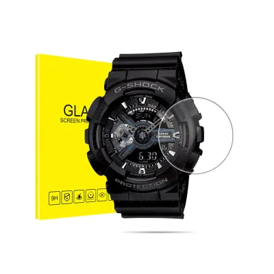 2-Paket kaljenega stekla za zaščito zaslona za uro Casio GA100, UV zaščita