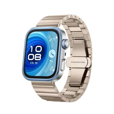 Združljiv s Huawei FIT4 Pro: Eleganten jekleni pašček za Huawei Watch FIT4 PinkGold