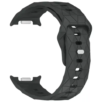 Združljiv s Samsung Galaxy Watch8/Watch8 Classic silikonski pašček z nogometno teksturo DarkGrey