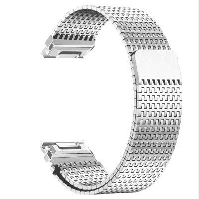 Združljivo z Garmin Fenix 7/8: Magnetni jekleni pašček za uro Silver 26 mm