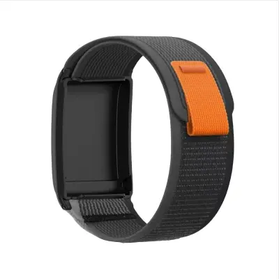 Združljivo z Whoop športnim trakom, najlonska pletena zanka z Velcro zapiranjem Black+Grey