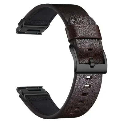Združljiv Premium Usnjen Pas za Uro Garmin Fenix 8/7X/3 - Eleganten & Udoben Brown 20 mm