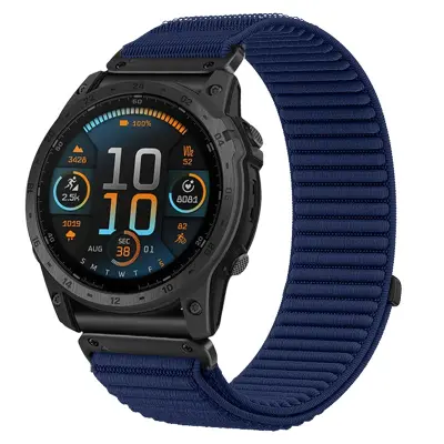Združljiv najlonski pašček za uro Garmin Fenix 8/7X/Epix Pro/Tactix 8 DarkBlue 20 mm