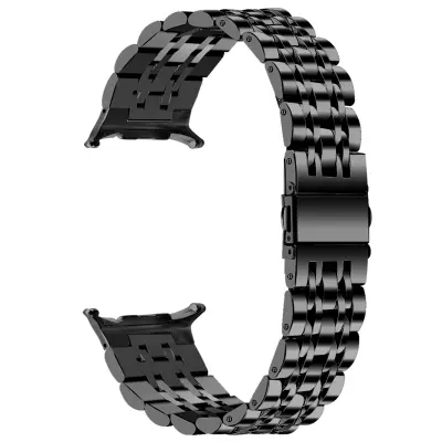 Združljiv s Samsung Galaxy Watch 8 Integrirana jeklena zapestnica s sedmimi kroglicami Black