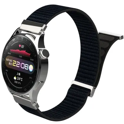 Združljiv s Huawei 20mm najlonski pašček za uro s kovinsko zaponko