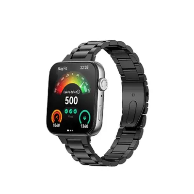 Združljiv s Huawei FIT3/4 kovinski tri-bead pašček za uro Black