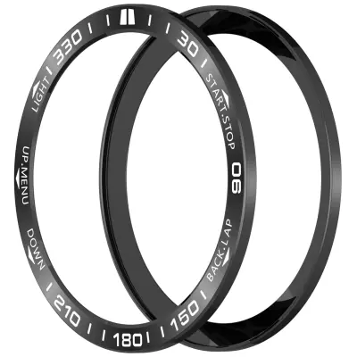 Združljivo z Garmin Quatix8 Jekleno ohišje za hitrostno uro Black&White 51MM