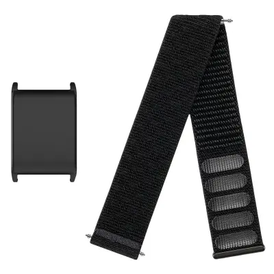 Združljiv z Whoop športnim trakom, najlonska pletena zanka z ježkom Black