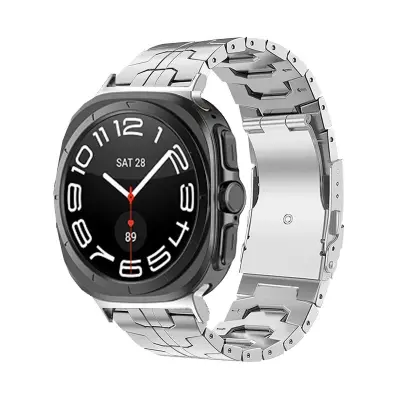 Titanski pašček za uro Iron Man Edition za Samsung Galaxy Watch 7 Ultra 47 mm Silver