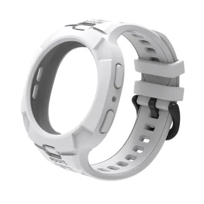 Združljiv s Samsung Galaxy Watch8 Classic TPU športni pas - integrirano ohišje, zračen White