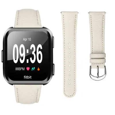 Kompatibilen Usnjen Pas z Litchi Vzorec za Fitbit Versa2/Versa Lite Apricot