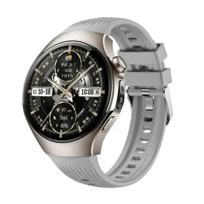 Združljiv s Huawei WATCH5 46MM silikonski pašček: športni in eleganten Grey