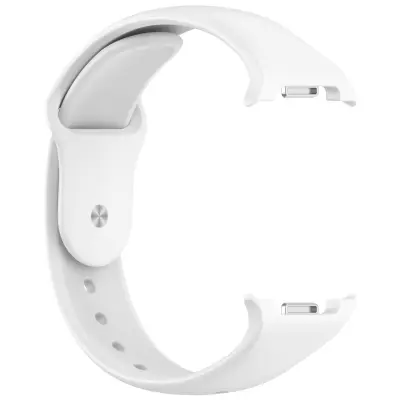 Združljivo s Samsung Watch8/Watch8 Classic silikonski pašček z zaponko White