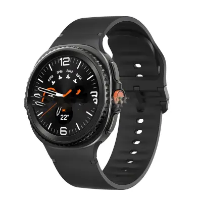 Združljivost z Samsung Galaxy Watch8: Silikonski pašček z avtomobilskimi šivi Black