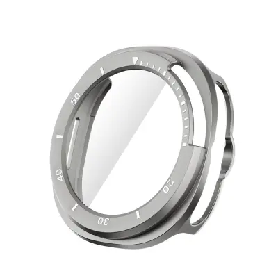 Združljivo ohišje za zaščito računalnika Hollow Scale za Samsung Watch8 - sivo